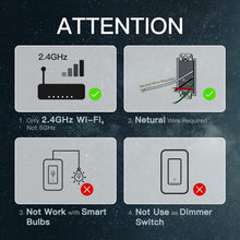 Load image into Gallery viewer, WIFI Light Switch Star Ring 2nd Generation Smart Single Pole 3 Way